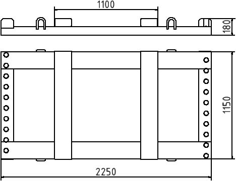 Schake Lager-/Transporttraverse für Schrankenzaun