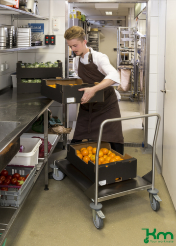 Kongamek Edelstahl-Schiebebügelwagen