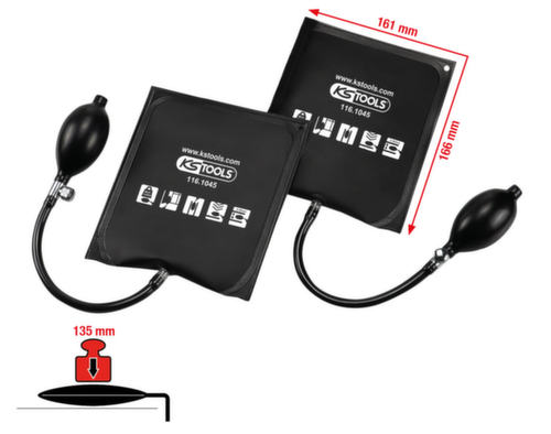 KS Tools Druckkissen-Satz mit Handpumpe