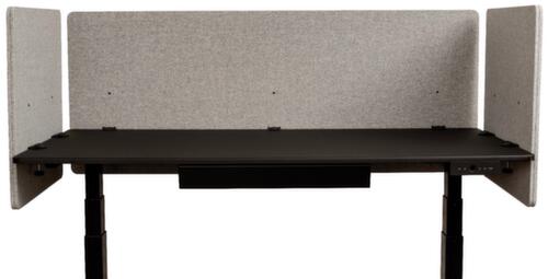 LUXOR Schallabsorbierende Tischtrennwand RECLAIM aus Recycling-PET