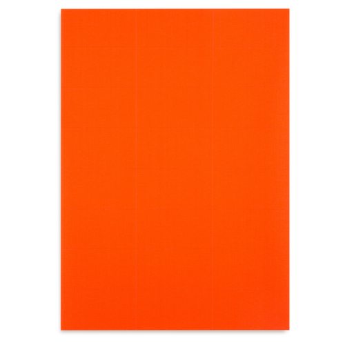 Neonfarbene Etiketten auf dem Bogen 70 x 37 mm rot