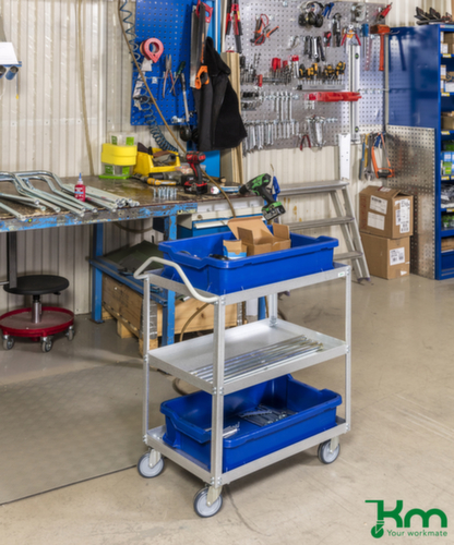 Kongamek Etagenwagen Aluzink, Traglast 150 kg, 3 Etagen