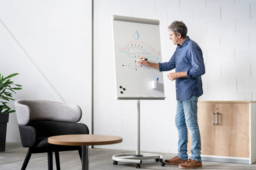 Rocada Mobiles Flipchart, Höhe 1500 - 1900 mm