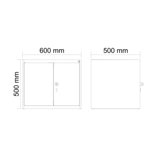 Aufsatzschrank für Schwarz-Weiß-Spind