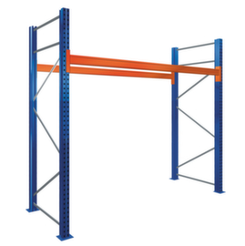 SCHULTE Palettenregal für 6 Paletten, 2700 mm breit, 2 Lagerebenen