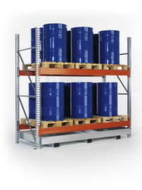 META Palettenregal MULTIPAL für 36 Paletten, 11225 mm breit, 3 Lagerebenen