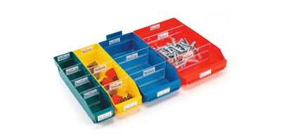 Bacs divisibles pour rayonnages