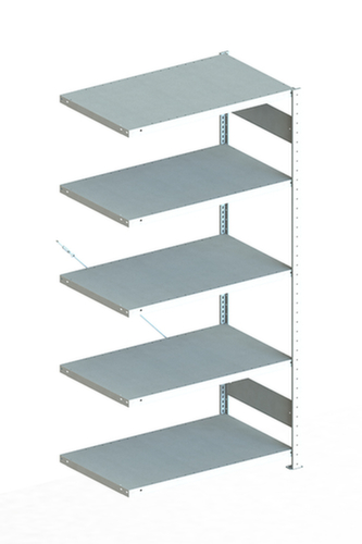META Lagerregal CLIP 230, Höhe x Breite x Tiefe 2000 x 1006 x 636 mm, 5 Böden