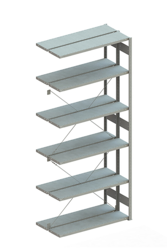 META Lagerregal CLIP 230, Höhe x Breite x Tiefe 3000 x 1306 x 536 mm, 6 Böden