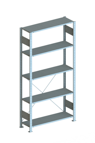 META Lagerregal CLIP S3, Höhe x Breite x Tiefe 2000 x 1056 x 336 mm, 5 Böden