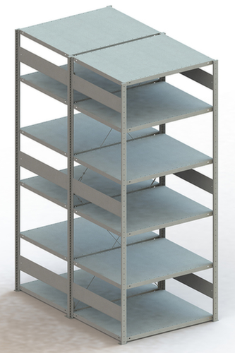 META Lagerregal CLIP S3 230, Höhe x Breite x Tiefe 2500 x 1056 x 836 mm, 6 Böden