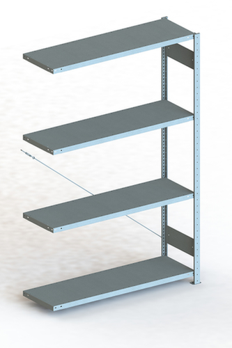 META Lagerregal CLIP S3 230, Höhe x Breite x Tiefe 2000 x 1306 x 436 mm, 4 Böden