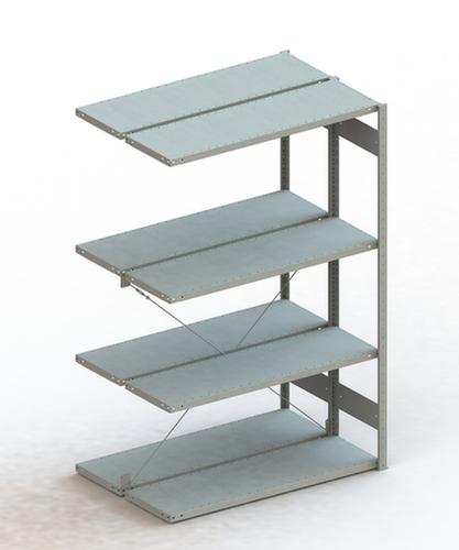 META Lagerregal CLIP S3 230, Höhe x Breite x Tiefe 2000 x 1306 x 436 mm, 4 Böden