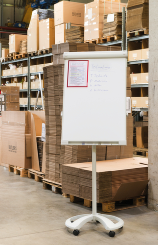 Franken Mobiles Flipchart PRO Deluxe Mobil mit 2 Papierhaltern, Höhe 1820 - 2000 mm