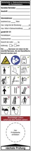 Grundplakette und Gebrauchsanweisungen