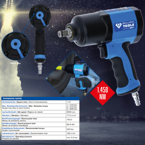 Brilliant Tools 1/2" Druckluft-Schlagschrauber