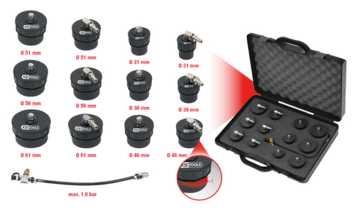 KS Tools Turbolader-Bajonett-Ladeluft-System-Prüfkoffer-Satz