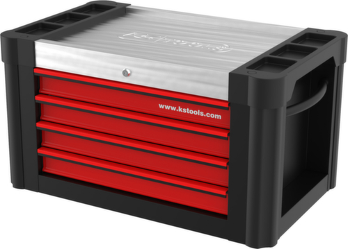 KS Tools PERFORMANCEplus SCHWARZ/ROT Werkstattwagenaufsatz mit 4 Schubladen