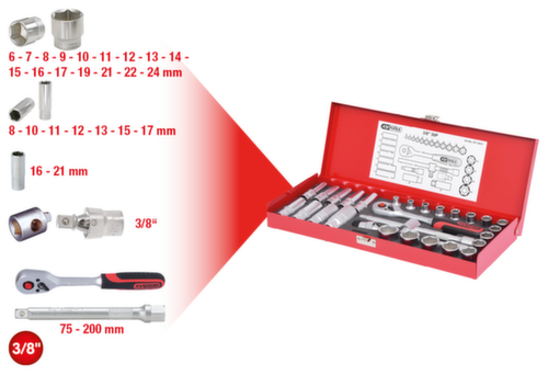 KS Tools 3/8" Steckschlüssel-Satz