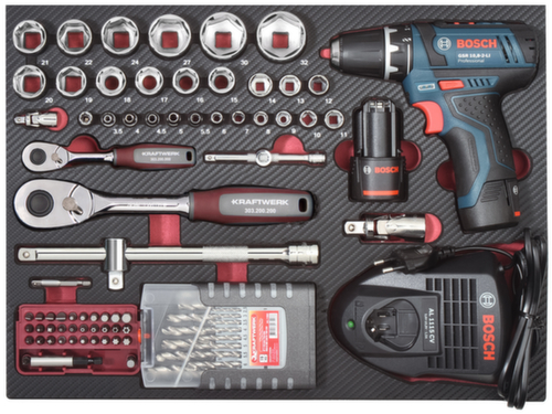 KRAFTWERK® 264-t. Profi-Alu-Werkzeugkoffer KW/Bosch