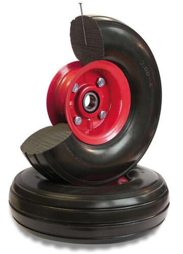 Pannensichere Bereifung für Transportkarre