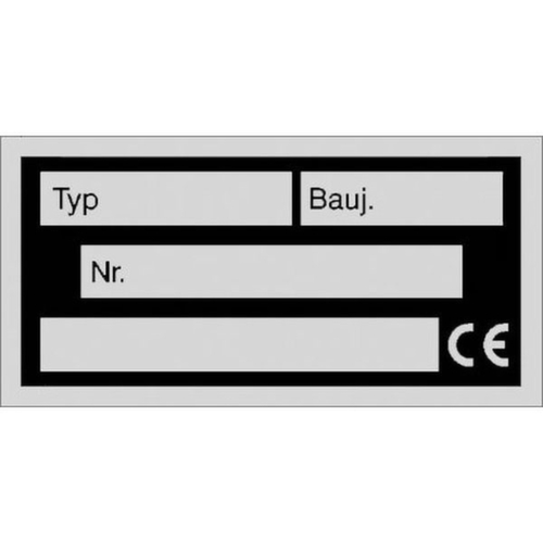 Typenschild SafetyMarking® zur Selbstbeschriftung