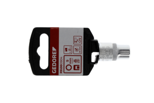 GEDORE R51000904 Steckschlüsseleinsatz 3/8" 6-kant 9 mm Länge 28 mm