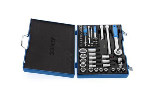 GEDORE 19 V20 U-10 Steckschlüssel-Satz 1/4"+1/2" 50-teilig 4-30 mm