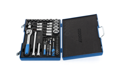 GEDORE 19 V20 U-10 Steckschlüssel-Satz 1/4"+1/2" 50-teilig 4-30 mm