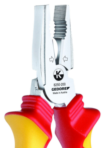 GEDORE VDE 8250-200 H VDE-Kraft-Kombinationszange mit Hüllenisolierung 200 mm
