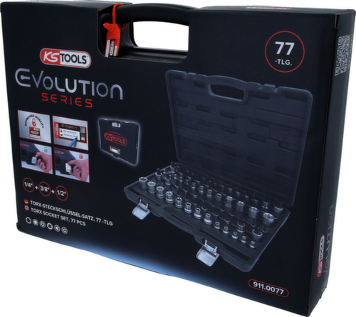 KS Tools 1/4"+3/8"+1/2" Torx-Steckschlüssel-Satz