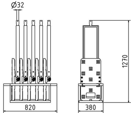 Schake Klappbaken-Set, Höhe x Breite 1270 x 820 mm