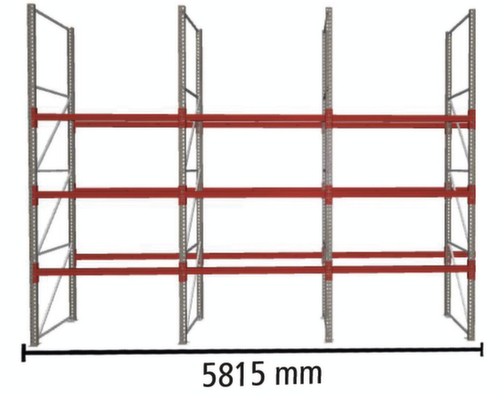 META Palettenregal MULTIPAL für 24 Paletten, 5815 mm breit, 4 Lagerebenen