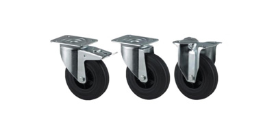 Räder mit Vollgummi-Bereifung