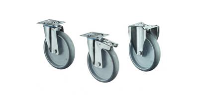 Transportgeräterollen mit Thermoplast-Bereifung