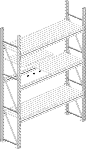 META Fachboden MULTIPAL für Palettenregal, Breite x Tiefe 3600 x 800 mm Technische Zeichnung 1 L