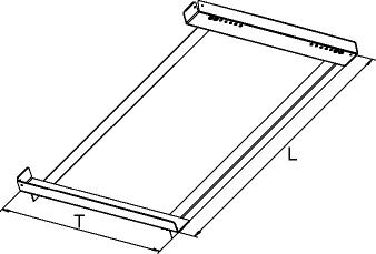 META Winkelauflagerahmen für Palettenregal, Tiefe 800 mm Technische Zeichnung 1 L