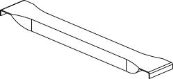 META Tiefensteg für Palettenregal, Tiefe 800 mm Technische Zeichnung 1 L