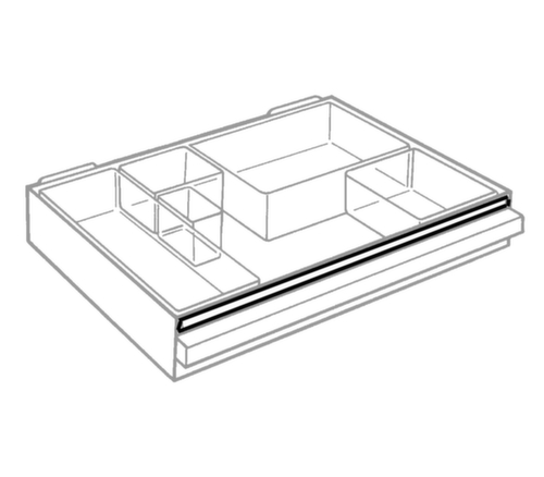 raaco Robustes Klarsichtmagazin 250/6-3 mit Metallrahmen, 6 Schublade(n), dunkelblau/transparent Detail 2 L