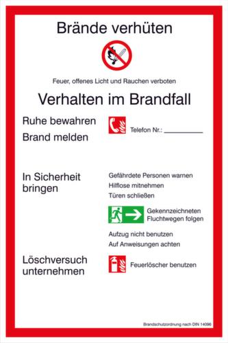 Langnachleuchtendes Brandschutzschild Standard 8 L