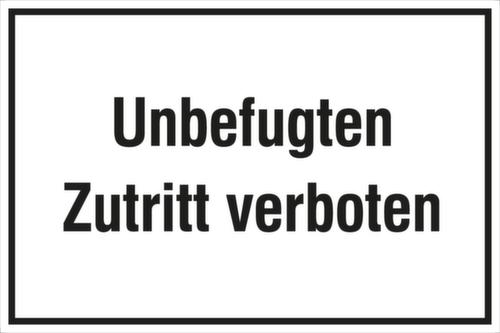 Türschild "Unbefugten Zutritt verboten" Standard 3 L