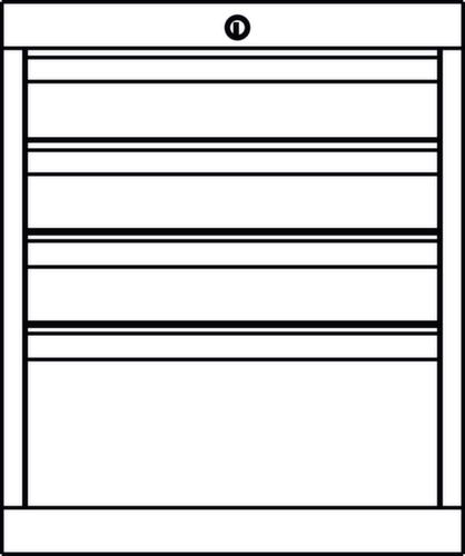 PAVOY Schubladenschrank Basis Plus Technische Zeichnung 1 L