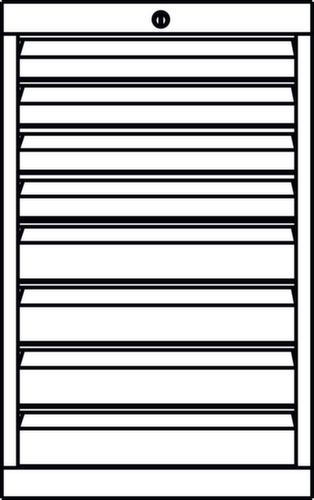 PAVOY Schubladenschrank Basis Plus, 8 Schublade(n) Technische Zeichnung 1 L