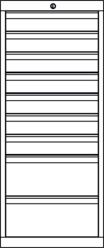 PAVOY Schubladenschrank Basis Plus, 9 Schublade(n) Technische Zeichnung 1 L