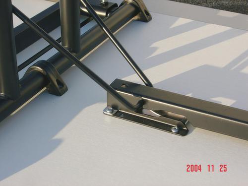 Kombinierbarer Klapptisch, Breite x Tiefe 1600 x 700 mm, Platte Ahorn Detail 2 L