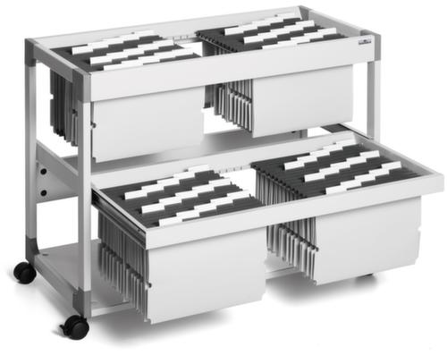 Durable Hängemappenwagen File mit 2 Ebenen, RAL7035 Lichtgrau Standard 1 L