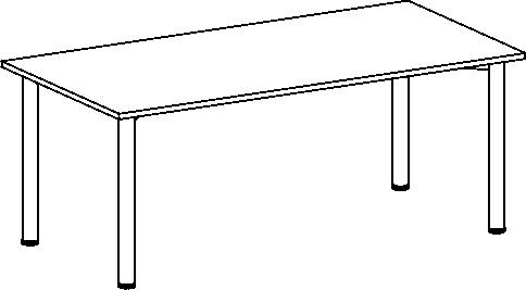 Gera Konferenztisch Basis Technische Zeichnung 3 L