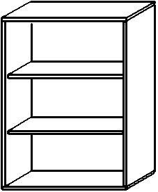 Gera Büroregal Pro Technische Zeichnung 3 L