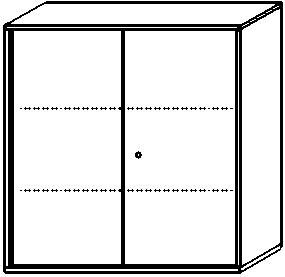 Gera Büro-Flügeltürenschrank Pro Technische Zeichnung 4 L