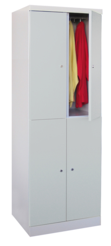 PAVOY Doppelstöckiger Abteilschrank Basis Plus mit 2x2 Abteilen, Abteilbreite 300 mm Standard 1 L